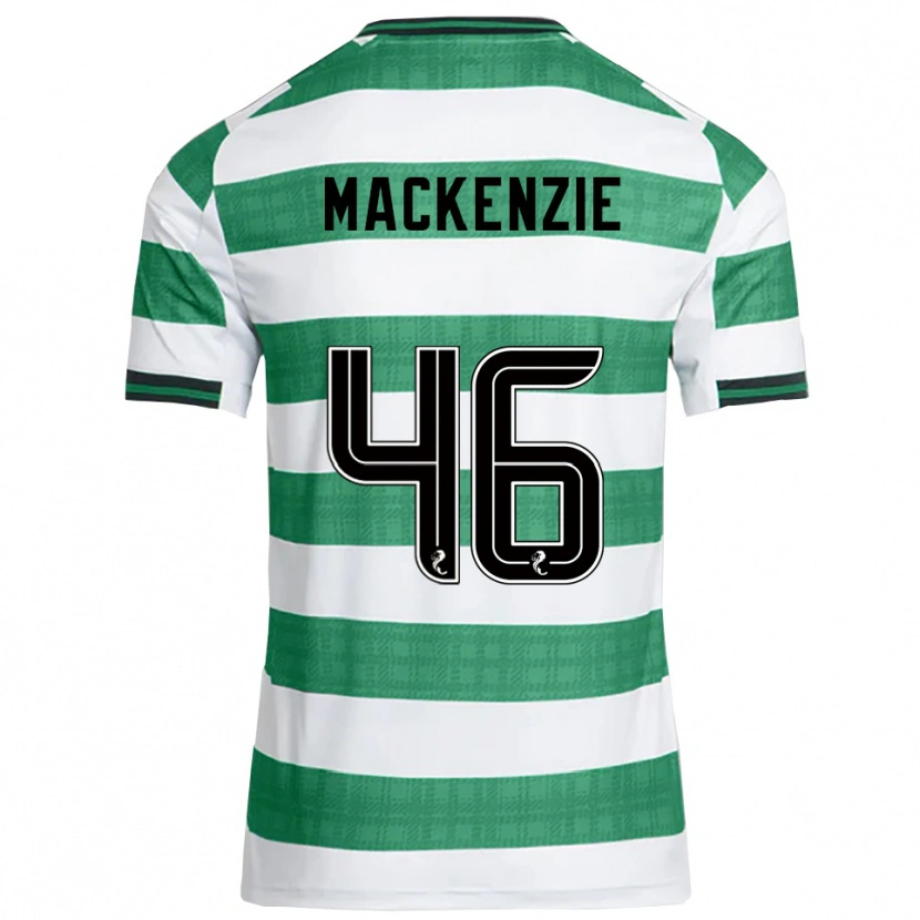 Danxen Niño Camiseta Magnus Mackenzie #46 Verde Blanco 1ª Equipación 2025/26 La Camisa México