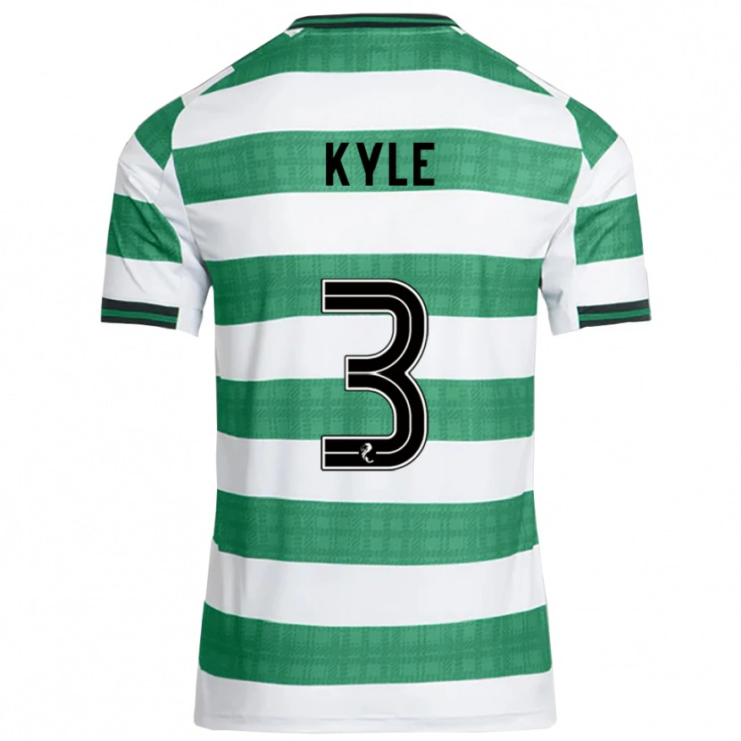 Danxen Niño Camiseta Andrew Kyle #3 Verde Blanco 1ª Equipación 2025/26 La Camisa México