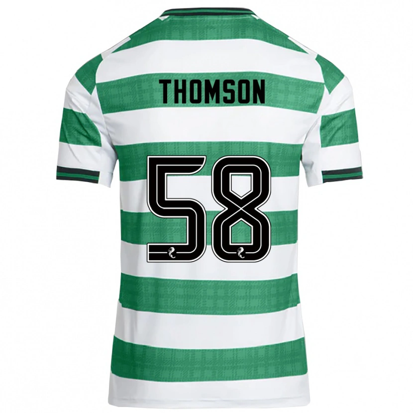Danxen Niño Camiseta Corey Thomson #58 Verde Blanco 1ª Equipación 2025/26 La Camisa México
