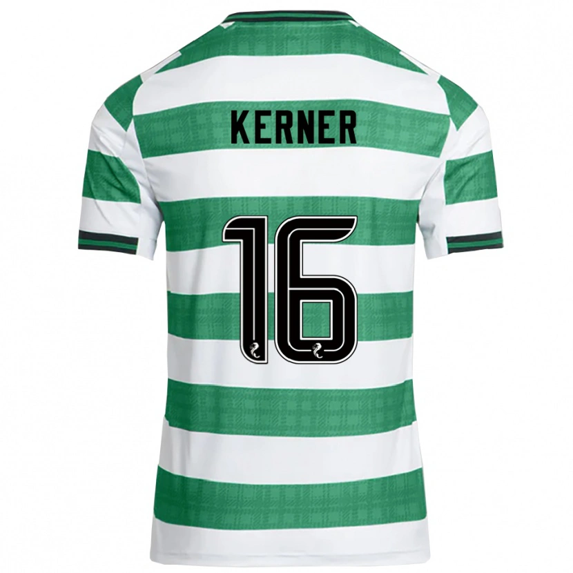 Danxen Niño Camiseta Hana Kerner #16 Verde Blanco 1ª Equipación 2025/26 La Camisa México