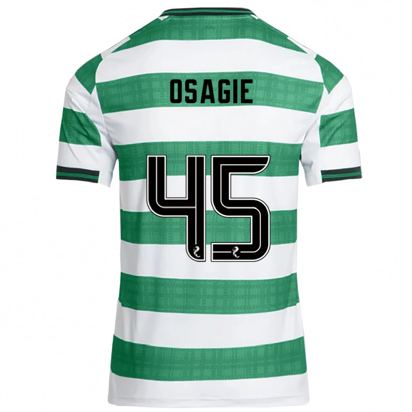 Danxen Niño Camiseta Justin Osagie #45 Verde Blanco 1ª Equipación 2025/26 La Camisa México