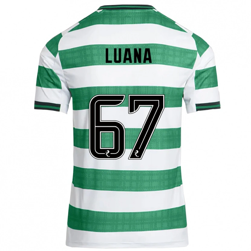Danxen Niño Camiseta Luana Muñoz #67 Verde Blanco 1ª Equipación 2025/26 La Camisa México