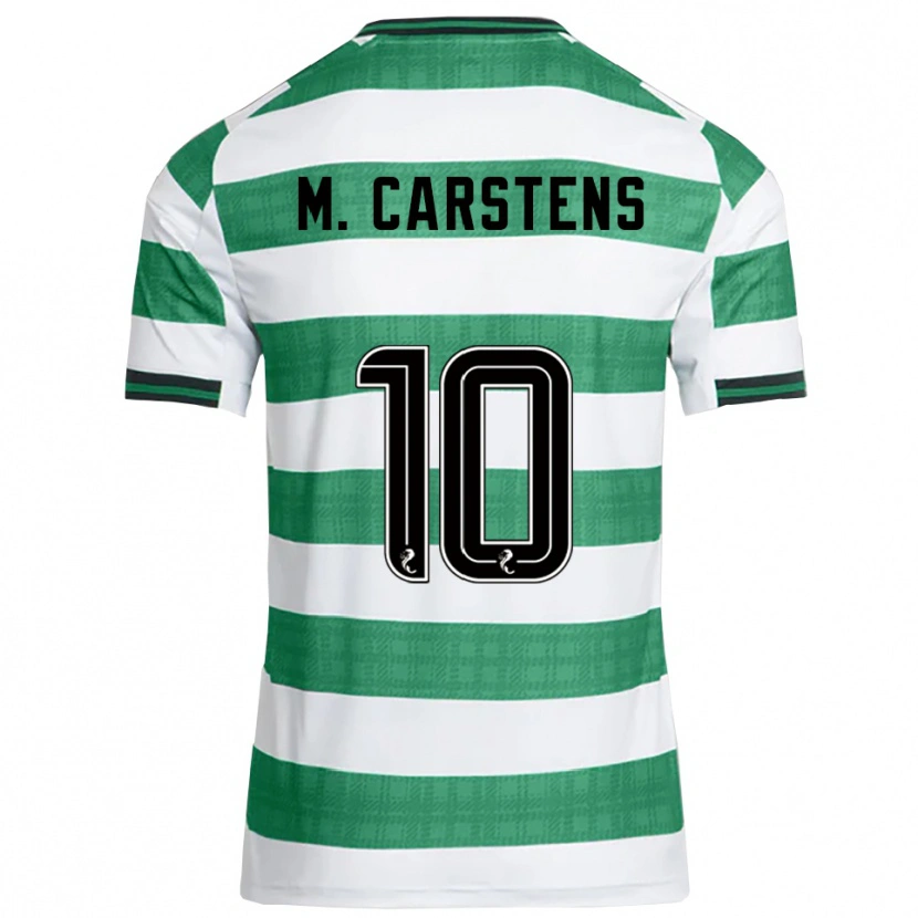 Danxen Niño Camiseta Mathilde Carstens #10 Verde Blanco 1ª Equipación 2025/26 La Camisa México
