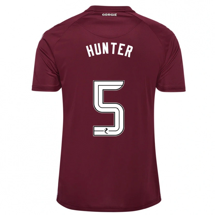 Danxen Niño Camiseta Georgia Hunter #5 Borgoña Blanco 1ª Equipación 2025/26 La Camisa México