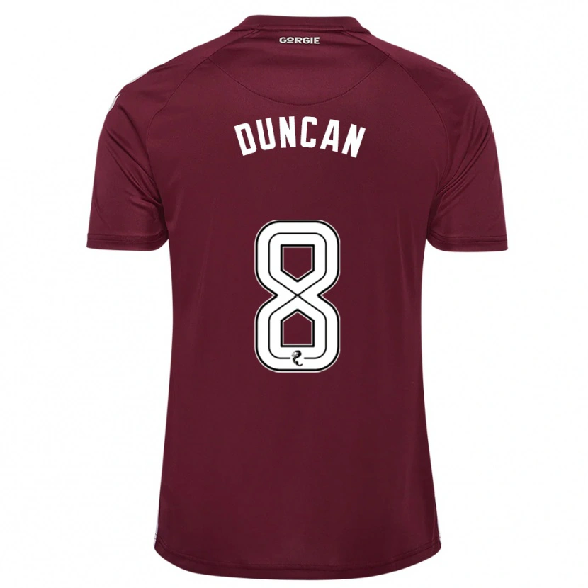 Danxen Niño Camiseta Ryan Duncan #8 Borgoña Blanco 1ª Equipación 2025/26 La Camisa México