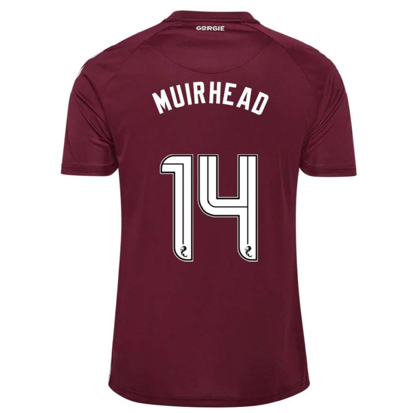 Danxen Niño Camiseta Owen Muirhead #14 Borgoña Blanco 1ª Equipación 2025/26 La Camisa México