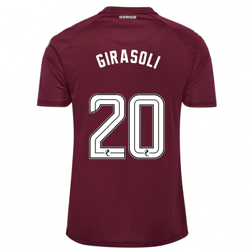 Danxen Niño Camiseta Carly Girasoli #20 Borgoña Blanco 1ª Equipación 2025/26 La Camisa México