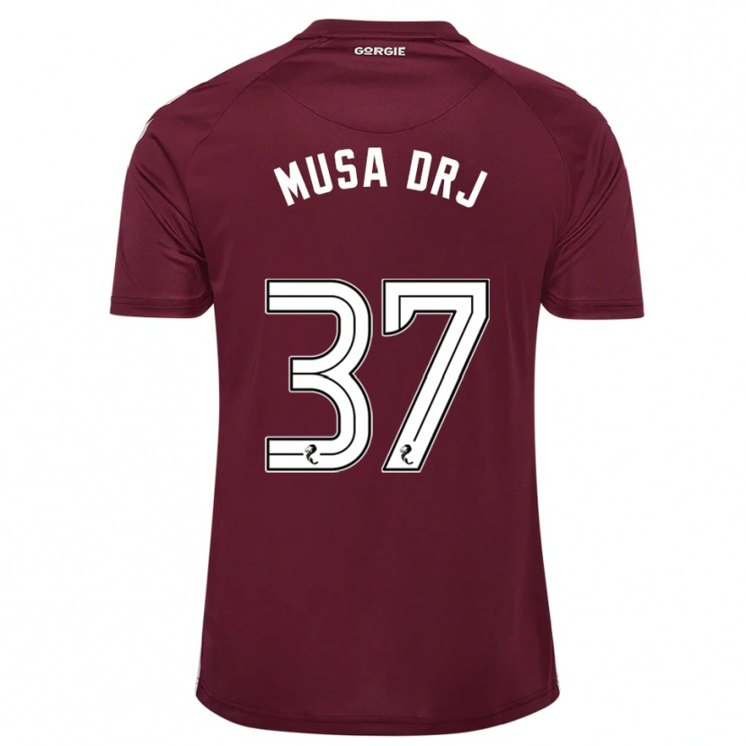 Danxen Niño Camiseta Musa Drammeh #37 Borgoña Blanco 1ª Equipación 2025/26 La Camisa México