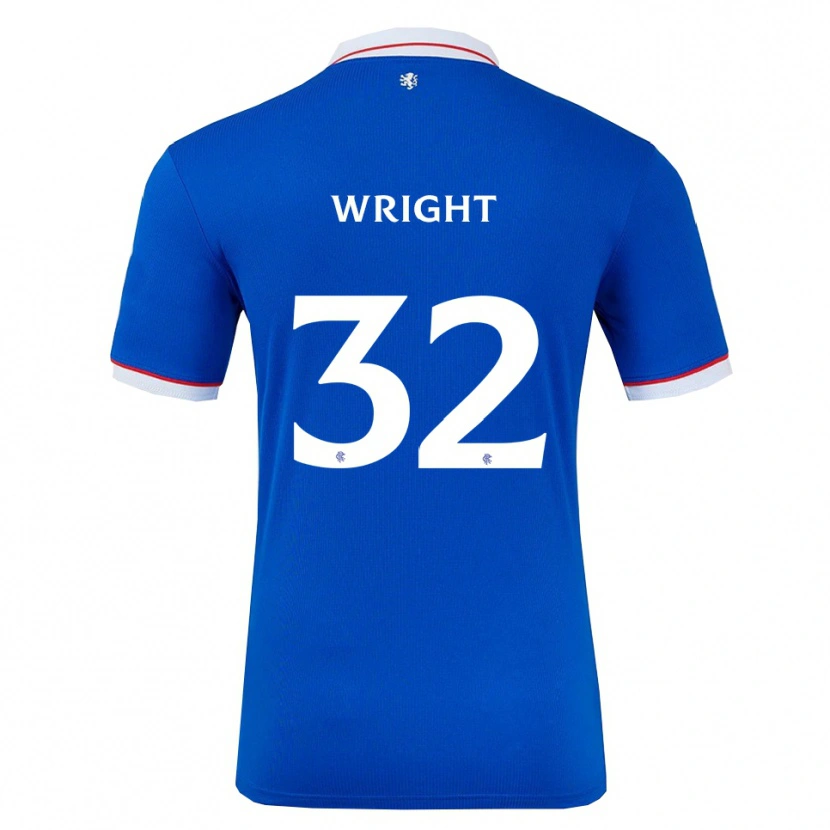 Danxen Niño Camiseta Kieran Wright #32 Azul Blanco 1ª Equipación 2025/26 La Camisa México