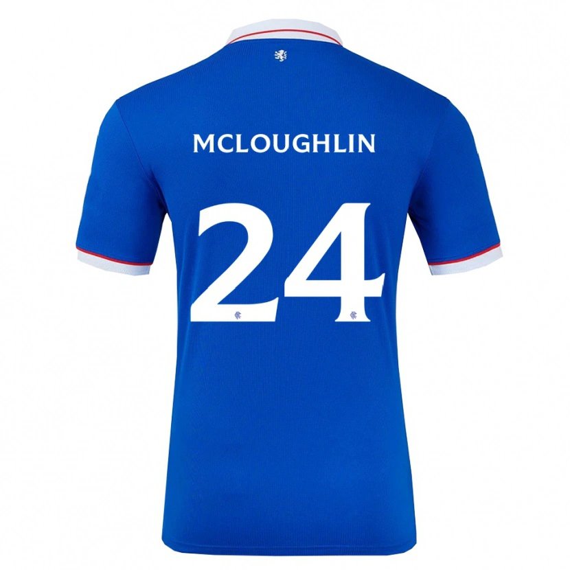 Danxen Niño Camiseta Olivia Mcloughlin #24 Azul Blanco 1ª Equipación 2025/26 La Camisa México