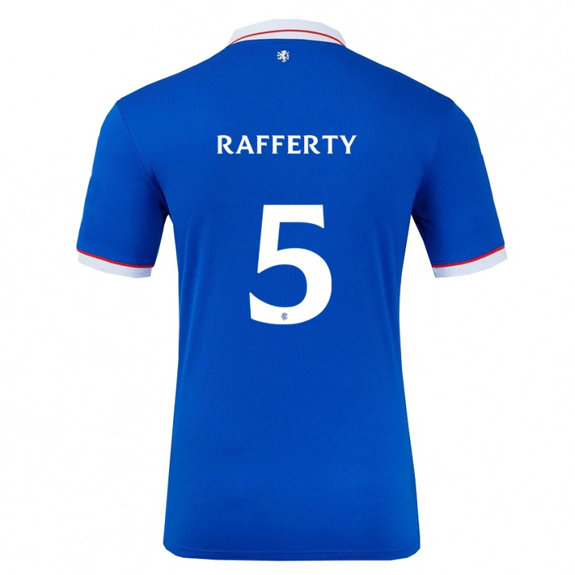 Danxen Niño Camiseta Laura Rafferty #5 Azul Blanco 1ª Equipación 2025/26 La Camisa México