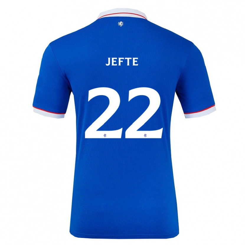 Danxen Niño Camiseta Jefté #22 Azul Blanco 1ª Equipación 2025/26 La Camisa México