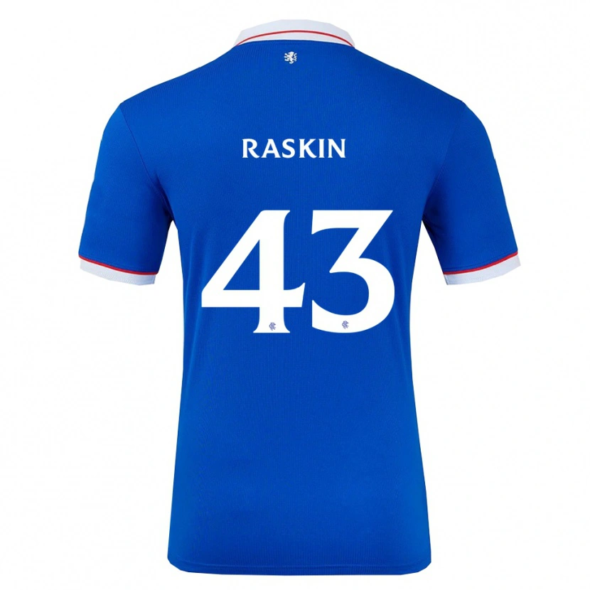 Danxen Niño Camiseta Nicolas Raskin #43 Azul Blanco 1ª Equipación 2025/26 La Camisa México