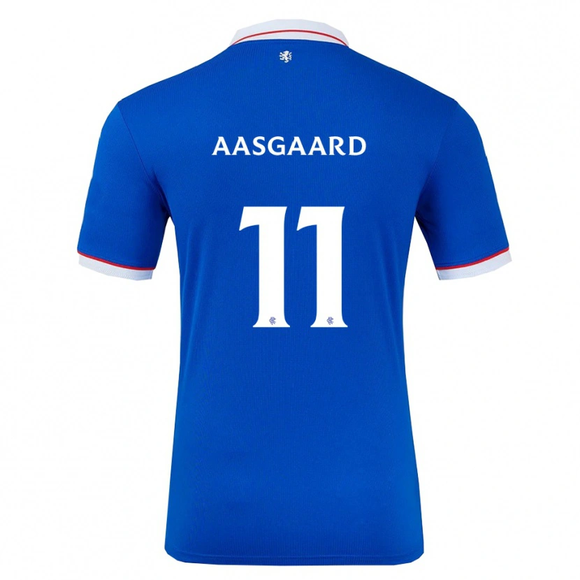 Danxen Niño Camiseta Thelo Aasgaard #11 Azul Blanco 1ª Equipación 2025/26 La Camisa México