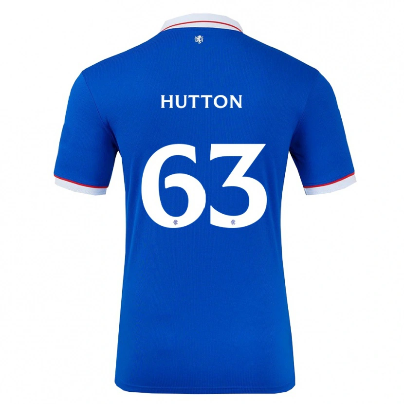 Danxen Niño Camiseta Zander Hutton #63 Azul Blanco 1ª Equipación 2025/26 La Camisa México