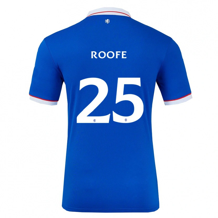 Danxen Niño Camiseta Kemar Roofe #25 Azul Blanco 1ª Equipación 2025/26 La Camisa México