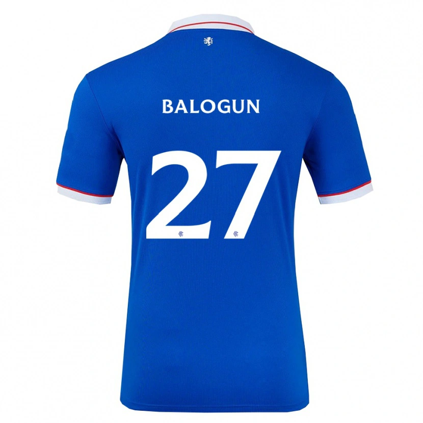 Danxen Niño Camiseta Leon Balogun #27 Azul Blanco 1ª Equipación 2025/26 La Camisa México