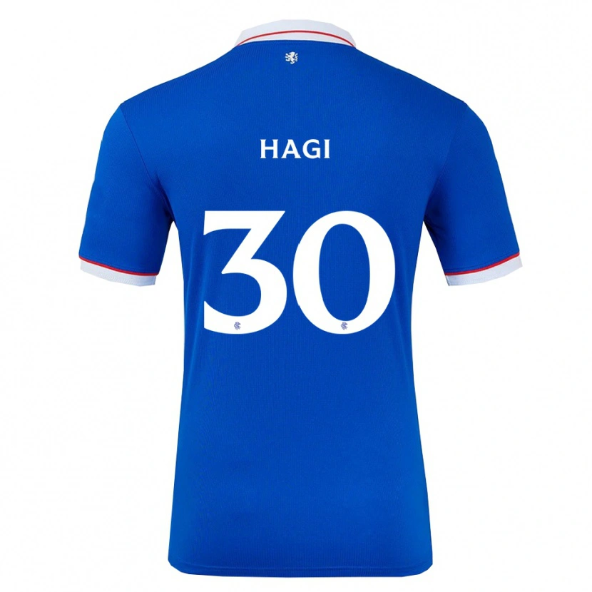 Danxen Niño Camiseta Ianis Hagi #30 Azul Blanco 1ª Equipación 2025/26 La Camisa México