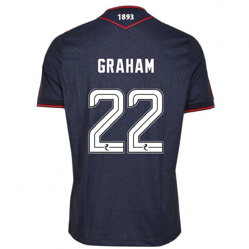 Danxen Niño Camiseta Luke Graham #22 Azul Marino Blanco 1ª Equipación 2025/26 La Camisa México