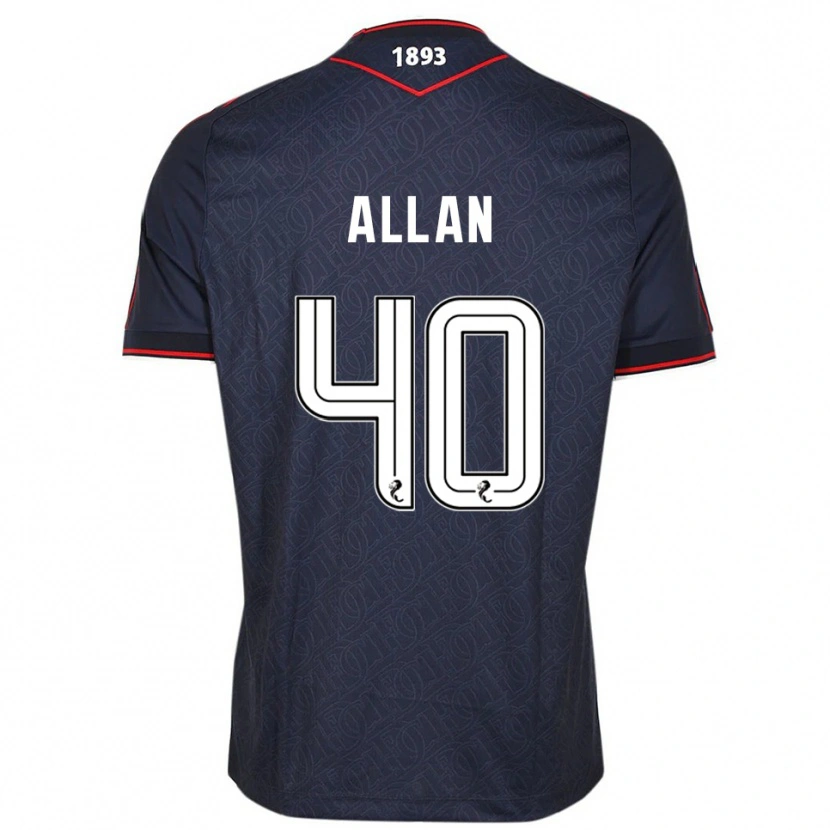 Danxen Niño Camiseta Finlay Allan #40 Azul Marino Blanco 1ª Equipación 2025/26 La Camisa México