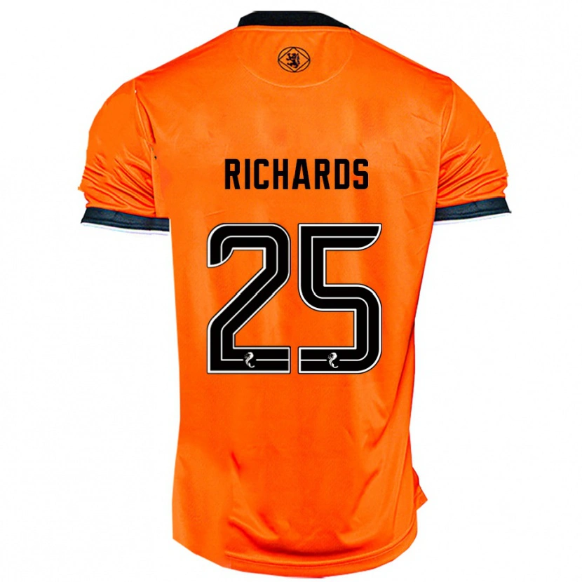 Danxen Niño Camiseta Dave Richards #25 Naranja Negro 1ª Equipación 2025/26 La Camisa México