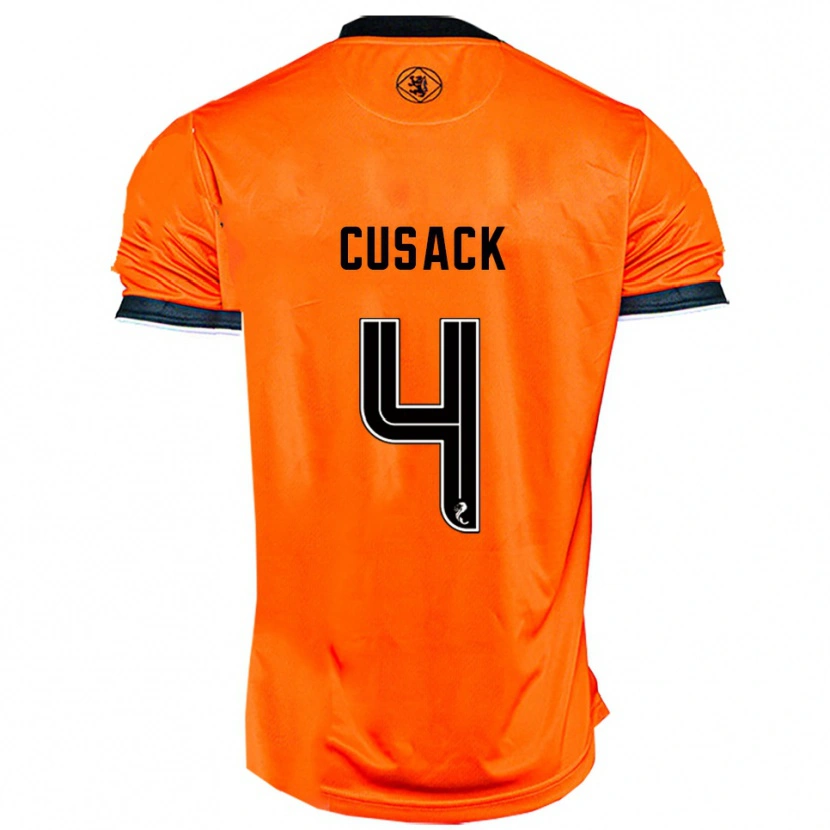 Danxen Niño Camiseta Abbie Cusack #4 Naranja Negro 1ª Equipación 2025/26 La Camisa México