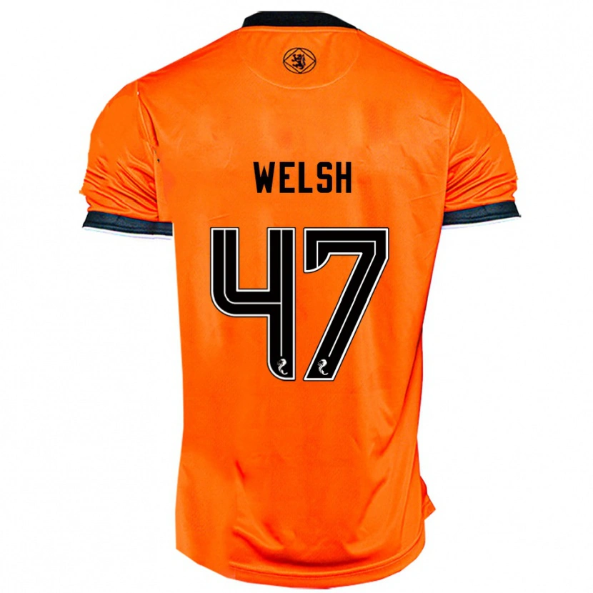 Danxen Niño Camiseta Harry Welsh #47 Naranja Negro 1ª Equipación 2025/26 La Camisa México