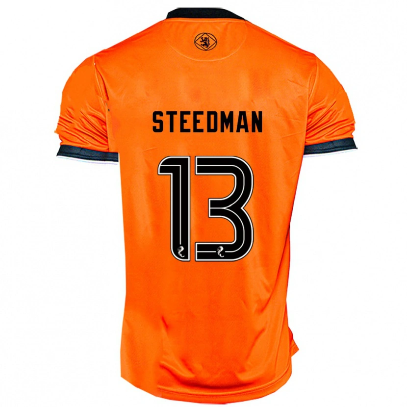 Danxen Niño Camiseta Morgan Steedman #13 Naranja Negro 1ª Equipación 2025/26 La Camisa México