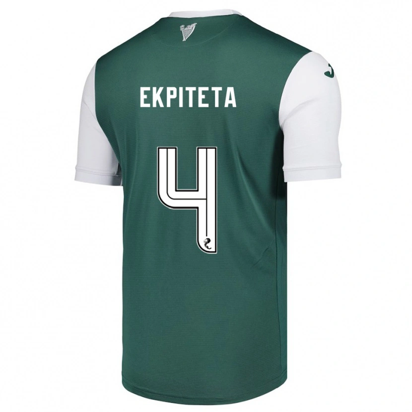 Danxen Niño Camiseta Marvin Ekpiteta #4 Verde Blanco 1ª Equipación 2025/26 La Camisa México