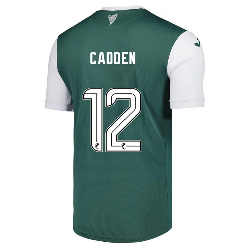 Danxen Niño Camiseta Chris Cadden #12 Verde Blanco 1ª Equipación 2025/26 La Camisa México