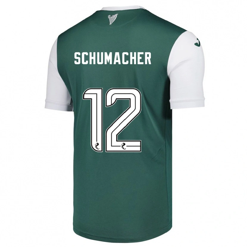 Danxen Niño Camiseta Noa Schumacher #12 Verde Blanco 1ª Equipación 2025/26 La Camisa México