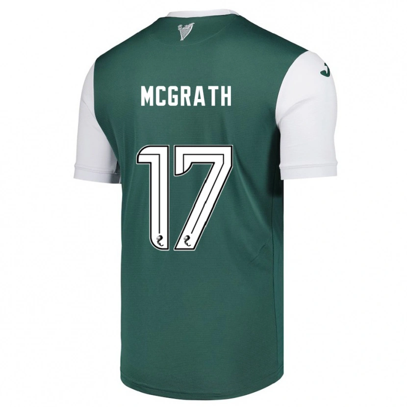 Danxen Niño Camiseta Jamie Mcgrath #17 Verde Blanco 1ª Equipación 2025/26 La Camisa México