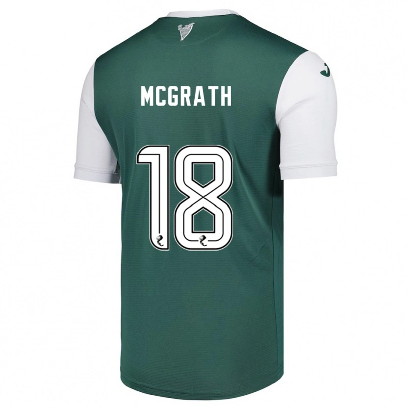 Danxen Niño Camiseta Joseph Mcgrath #18 Verde Blanco 1ª Equipación 2025/26 La Camisa México