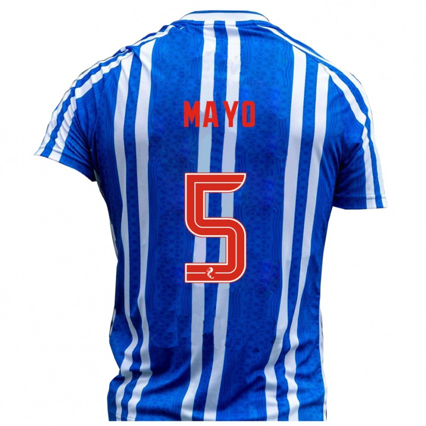 Danxen Niño Camiseta Lewis Mayo #5 Azul Blanco 1ª Equipación 2025/26 La Camisa México