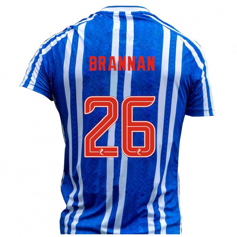 Danxen Niño Camiseta Ben Brannan #26 Azul Blanco 1ª Equipación 2025/26 La Camisa México