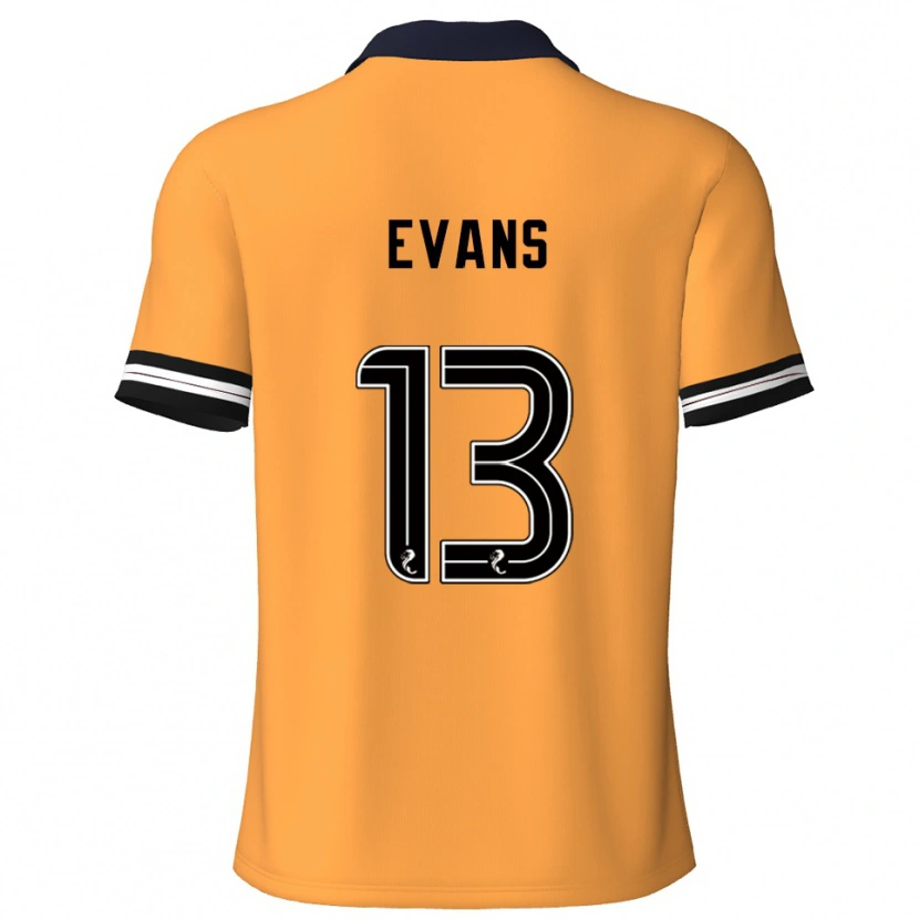 Danxen Niño Camiseta Lauren Evans #13 Amarillo Negro 1ª Equipación 2025/26 La Camisa México