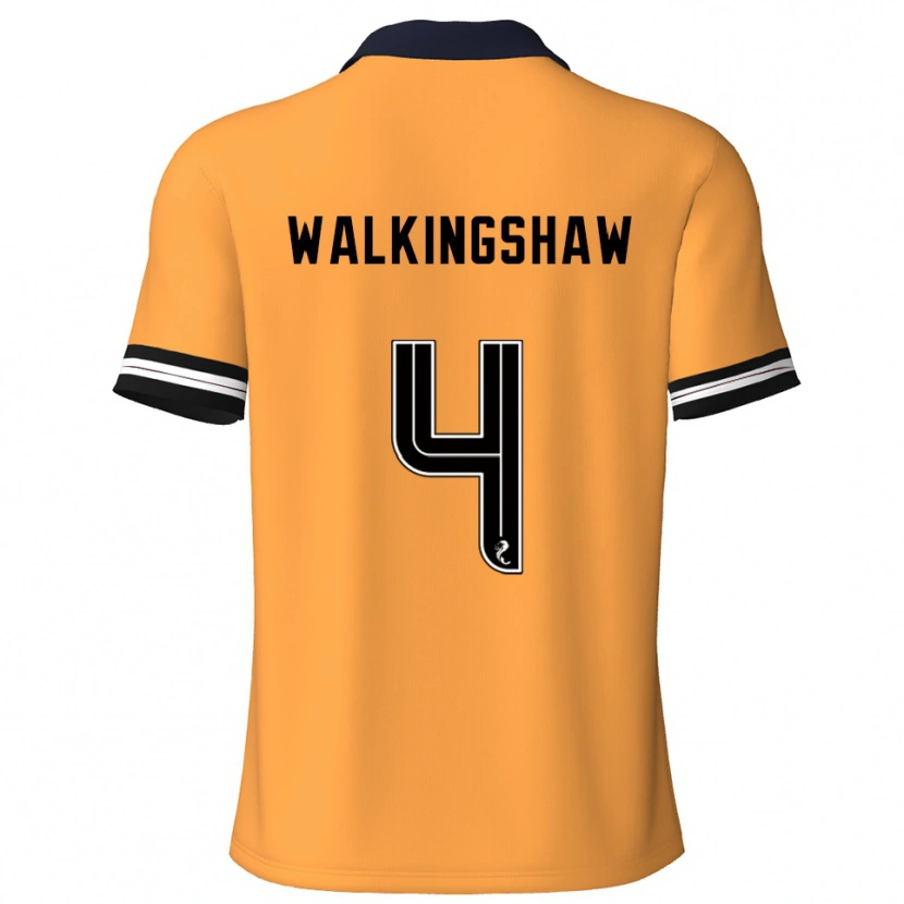 Danxen Niño Camiseta Rachel Walkingshaw #4 Amarillo Negro 1ª Equipación 2025/26 La Camisa México