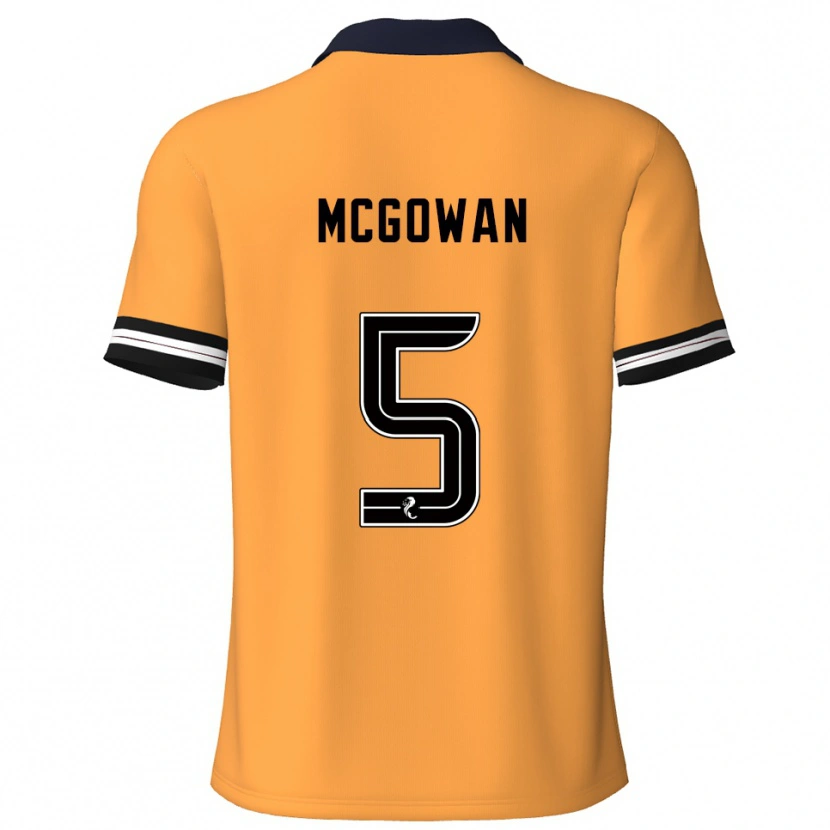 Danxen Niño Camiseta Ryan Mcgowan #5 Amarillo Negro 1ª Equipación 2025/26 La Camisa México