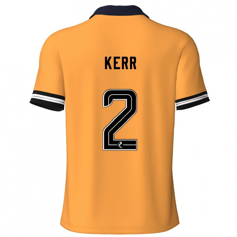 Danxen Niño Camiseta Cammy Kerr #2 Amarillo Negro 1ª Equipación 2025/26 La Camisa México