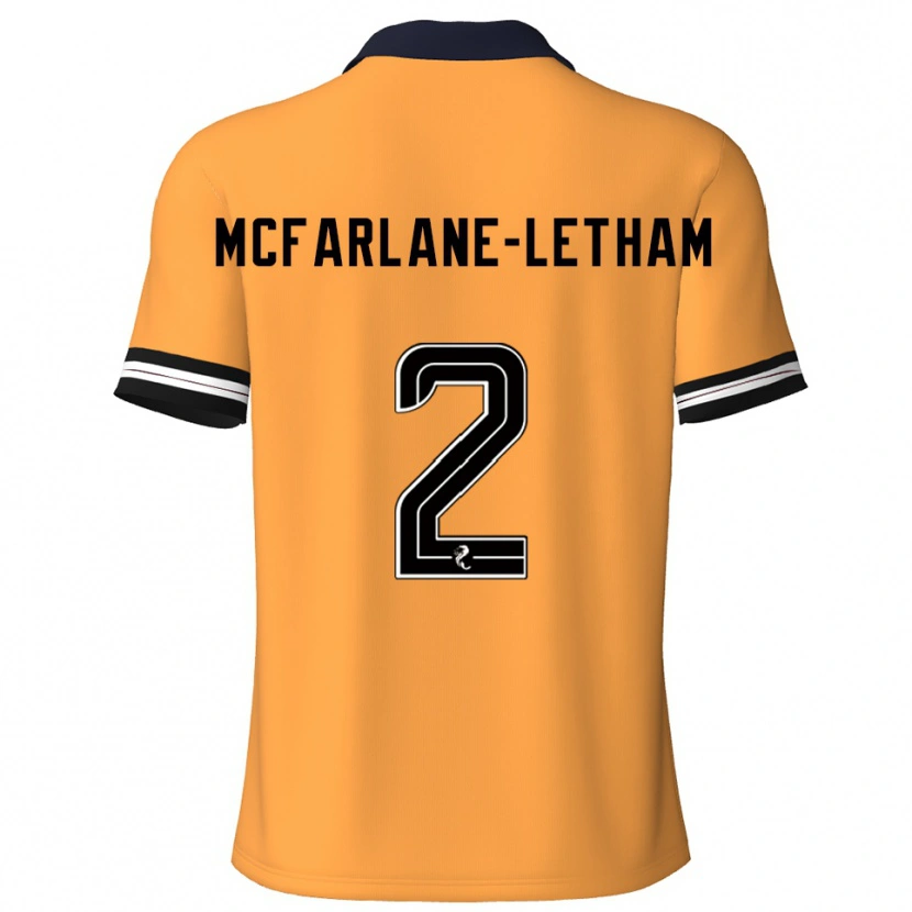 Danxen Niño Camiseta Jay Mcfarlane-Letham #2 Amarillo Negro 1ª Equipación 2025/26 La Camisa México