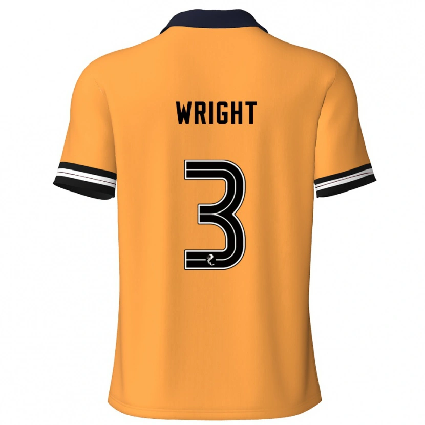 Danxen Niño Camiseta Duncan Wright #3 Amarillo Negro 1ª Equipación 2025/26 La Camisa México