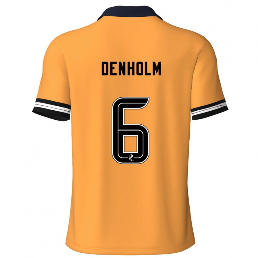 Danxen Niño Camiseta Aidan Denholm #6 Amarillo Negro 1ª Equipación 2025/26 La Camisa México