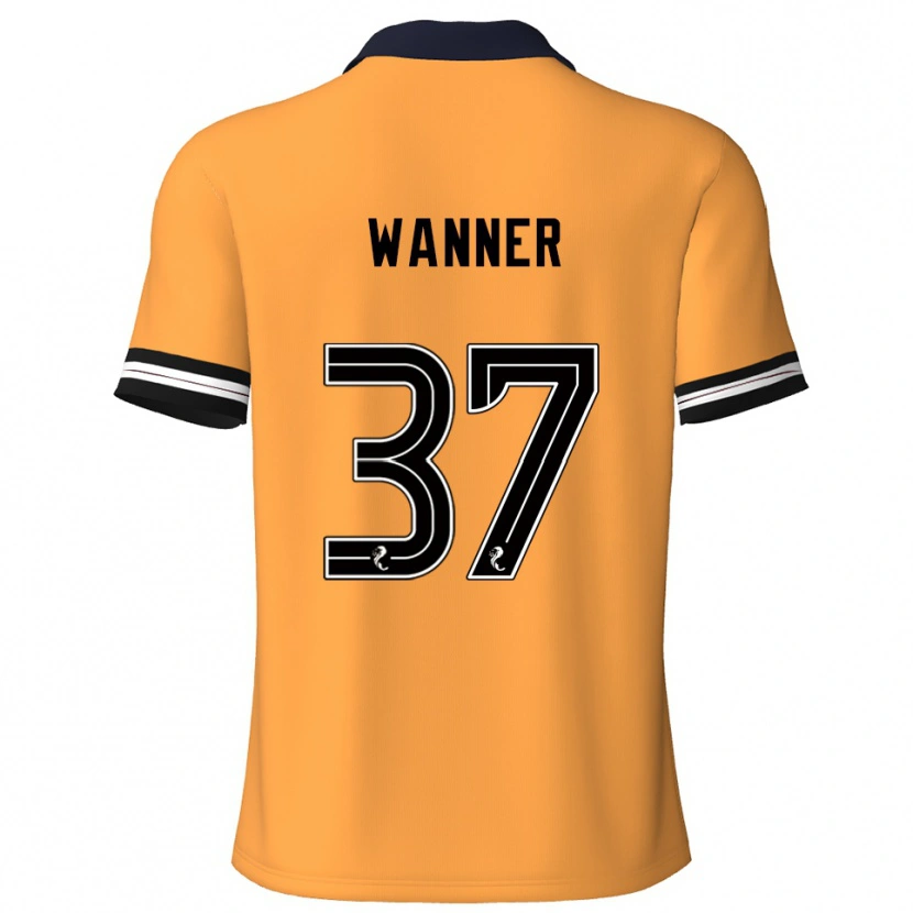 Danxen Niño Camiseta Jannik Wanner #37 Amarillo Negro 1ª Equipación 2025/26 La Camisa México