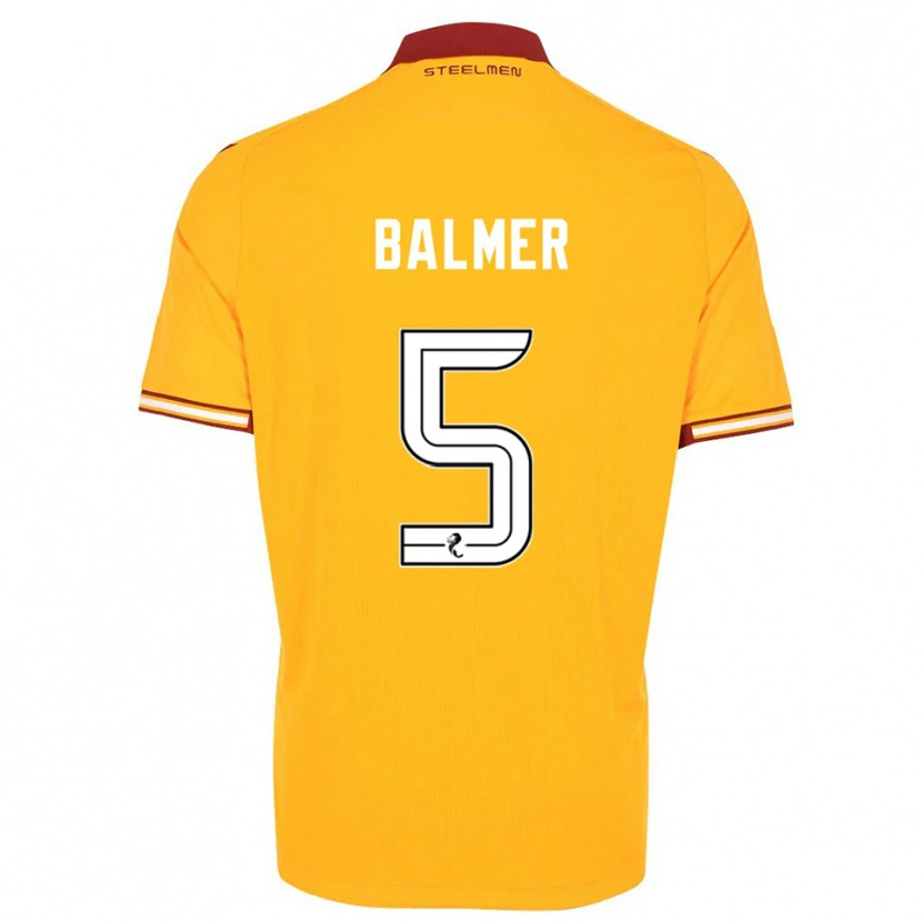 Danxen Niño Camiseta Kofi Balmer #5 Amarillo Borgoña 1ª Equipación 2025/26 La Camisa México