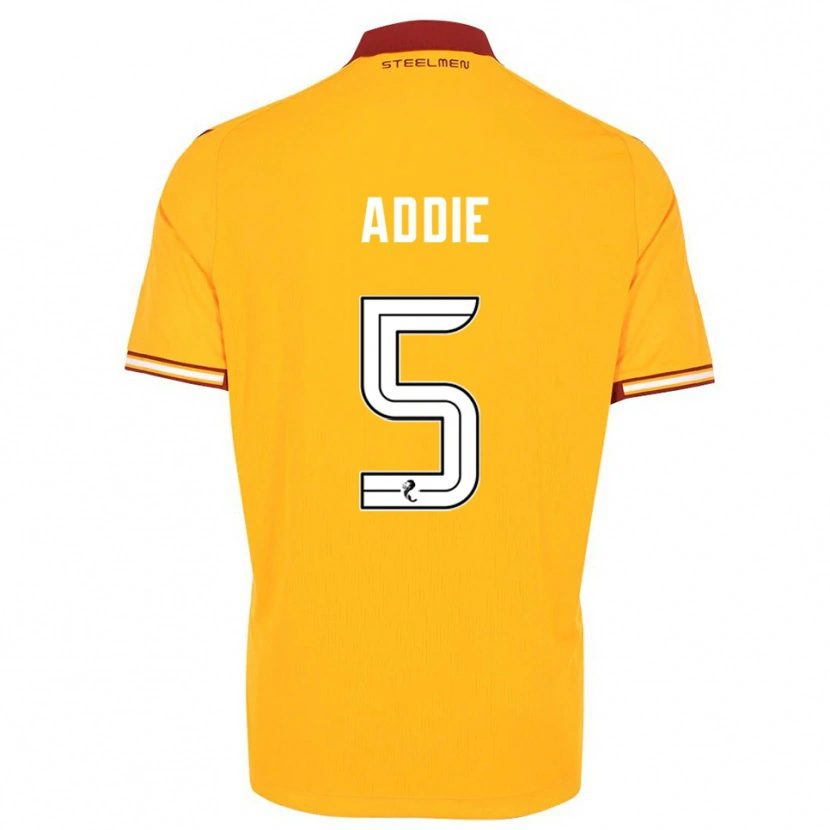 Danxen Niño Camiseta Jo Addie #5 Amarillo Borgoña 1ª Equipación 2025/26 La Camisa México