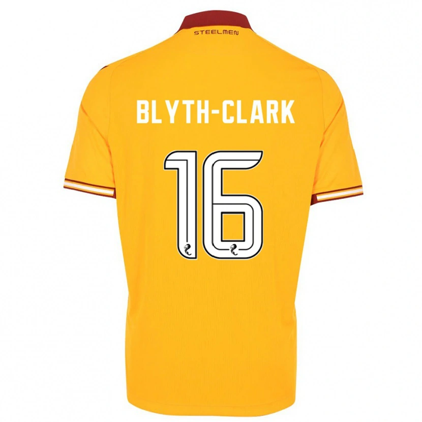 Danxen Niño Camiseta Mason Blyth-Clark #16 Amarillo Borgoña 1ª Equipación 2025/26 La Camisa México