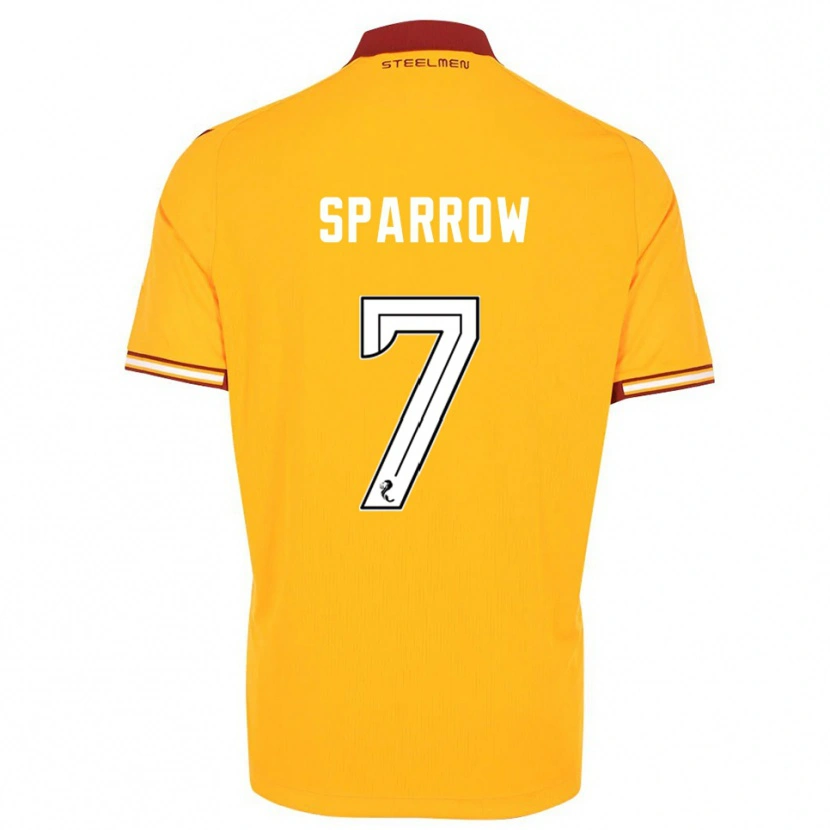 Danxen Niño Camiseta Tom Sparrow #7 Amarillo Borgoña 1ª Equipación 2025/26 La Camisa México