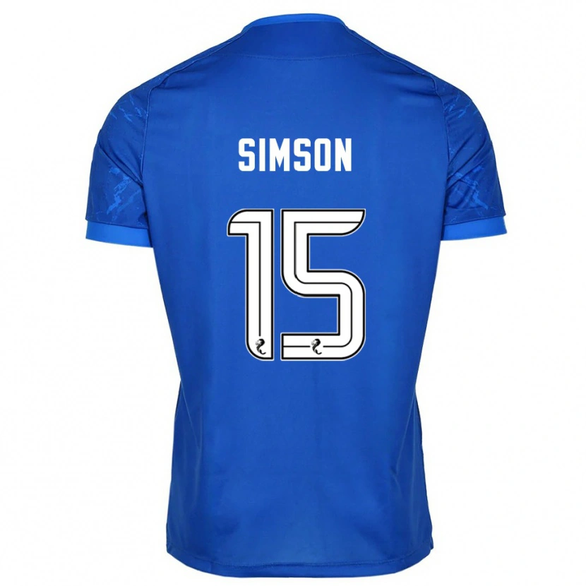 Danxen Niño Camiseta Steffi Simson #15 Azul Blanco 1ª Equipación 2025/26 La Camisa México