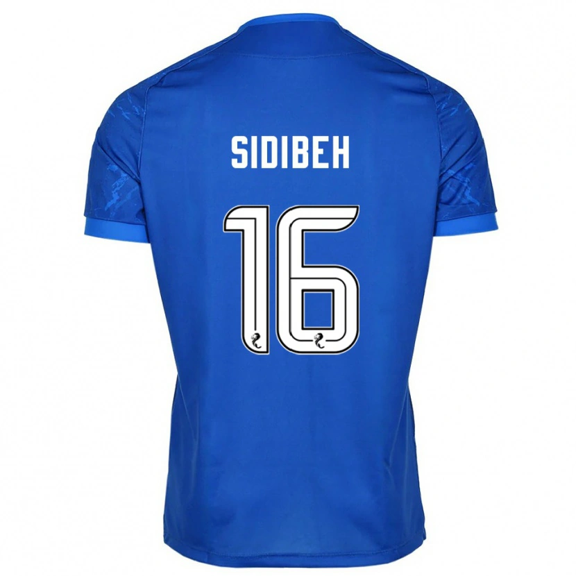 Danxen Niño Camiseta Adama Sidibeh #16 Azul Blanco 1ª Equipación 2025/26 La Camisa México