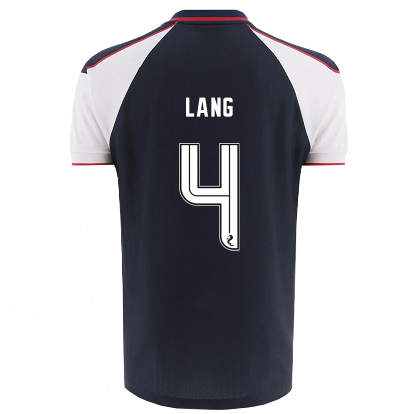 Danxen Niño Camiseta Tom Lang #4 Azul Marino Blanco 1ª Equipación 2025/26 La Camisa México